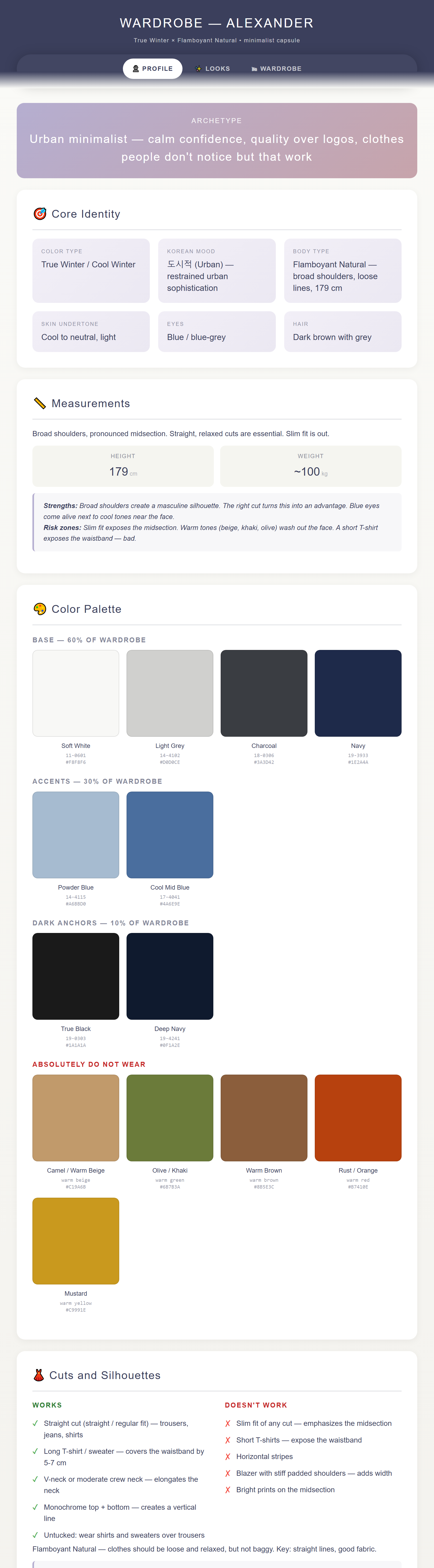 A real Milana style page, scrolling